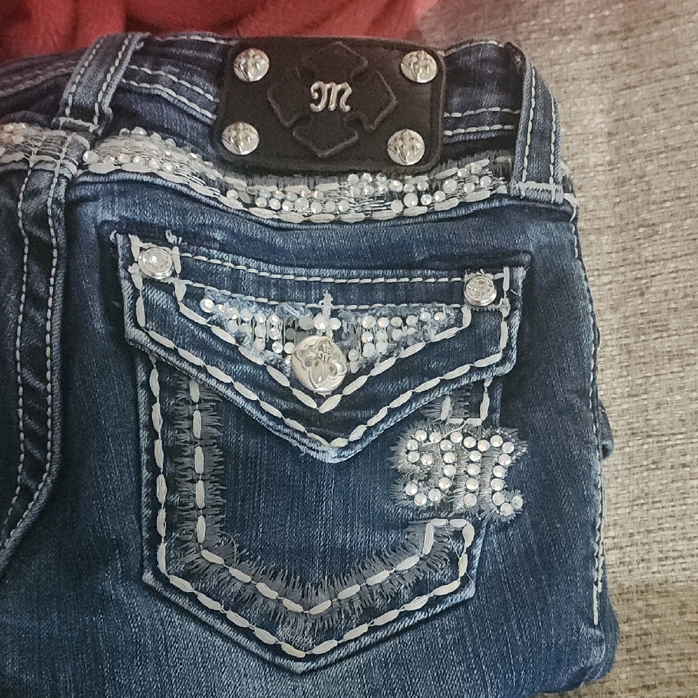 Miss Me Kids Blue Embellished Jeans